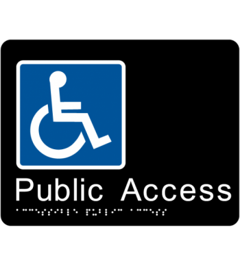 Accessible Public Access Braille Tactile Sign