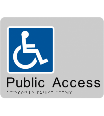Accessible Public Access Braille Tactile Sign