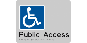 Accessible Public Access Braille Tactile Sign manufactured by Bathurst Signs