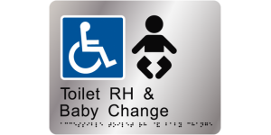 Accessible Toilet RH & Baby Change manufactured by Bathurst Signs