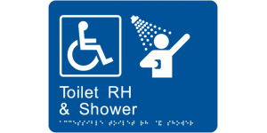 Accessible Toilet RH & Shower manufactured by Bathurst Signs