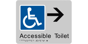 Accessible Toilet (Right Arrow) manufactured by Bathurst Signs