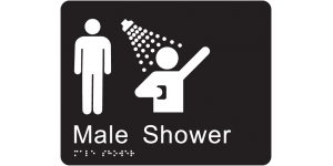 Male Shower manufactured by Bathurst Signs