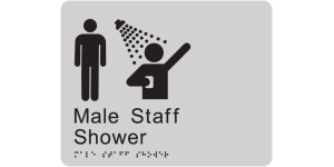 Male Staff Shower manufactured by Bathurst Signs