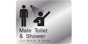 Male Toilet and Shower manufactured by Bathurst Signs