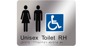 Unisex Accessible Toilet RH manufactured by Bathurst Signs