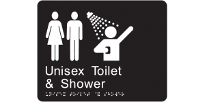 Unisex Toilet and Shower manufactured by Bathurst Signs