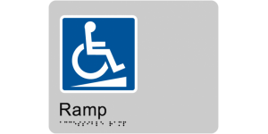 Accessible Ramp Braille Tactile Sign manufactured by Bathurst Signs