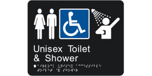 Unisex Toilet & Shower manufactured by Bathurst Signs