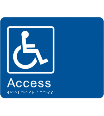 Wheelchair Access Braille Tactile Sign